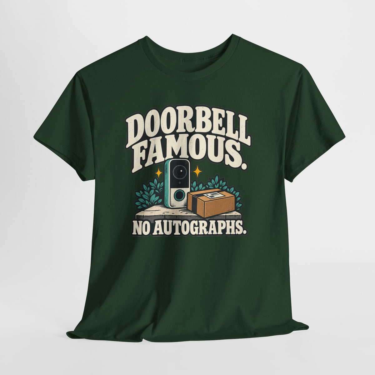 Doorbell Famous No Autographs Delivery Driver Shirt – Open District graphic T-shirt