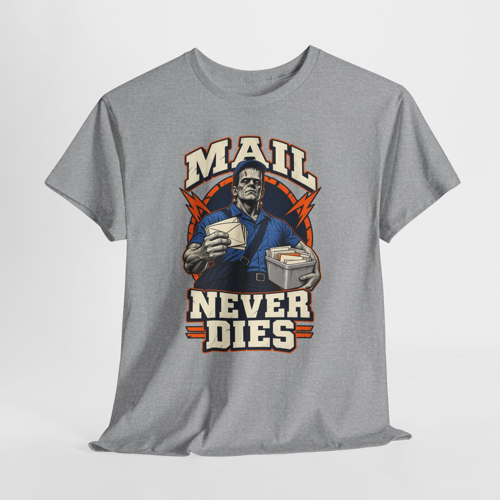 Mail Never Dies Tee | Vintage Mail Carrier Illustration, Postal Worker Shirt