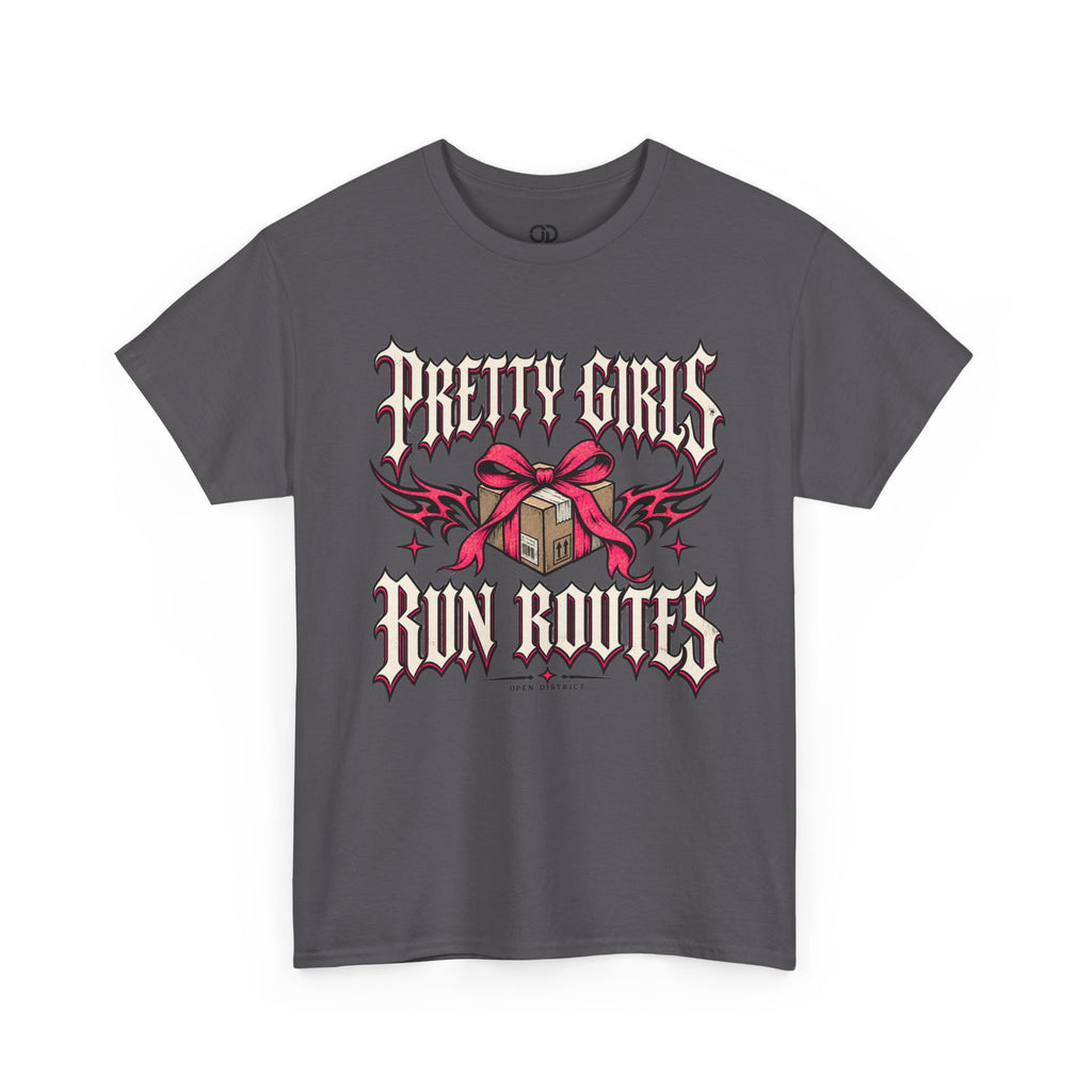 Pretty Girls Run Routes – Women’s Delivery Driver Shirt by Open District