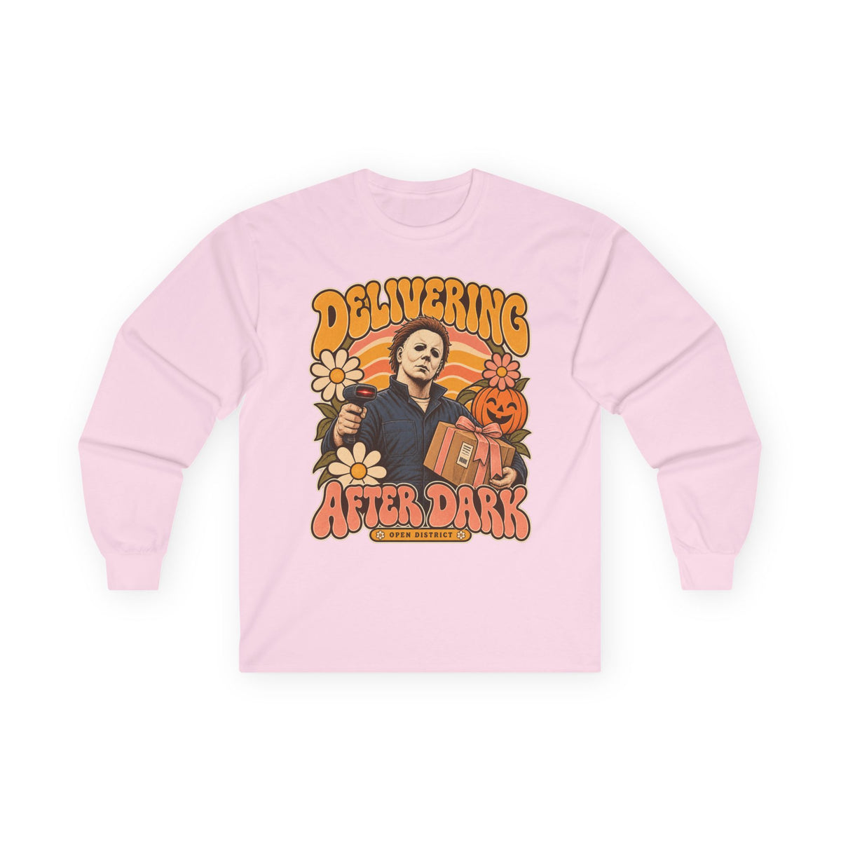 Delivering After Dark – Halloween Delivery Driver Long Sleeve Shirt