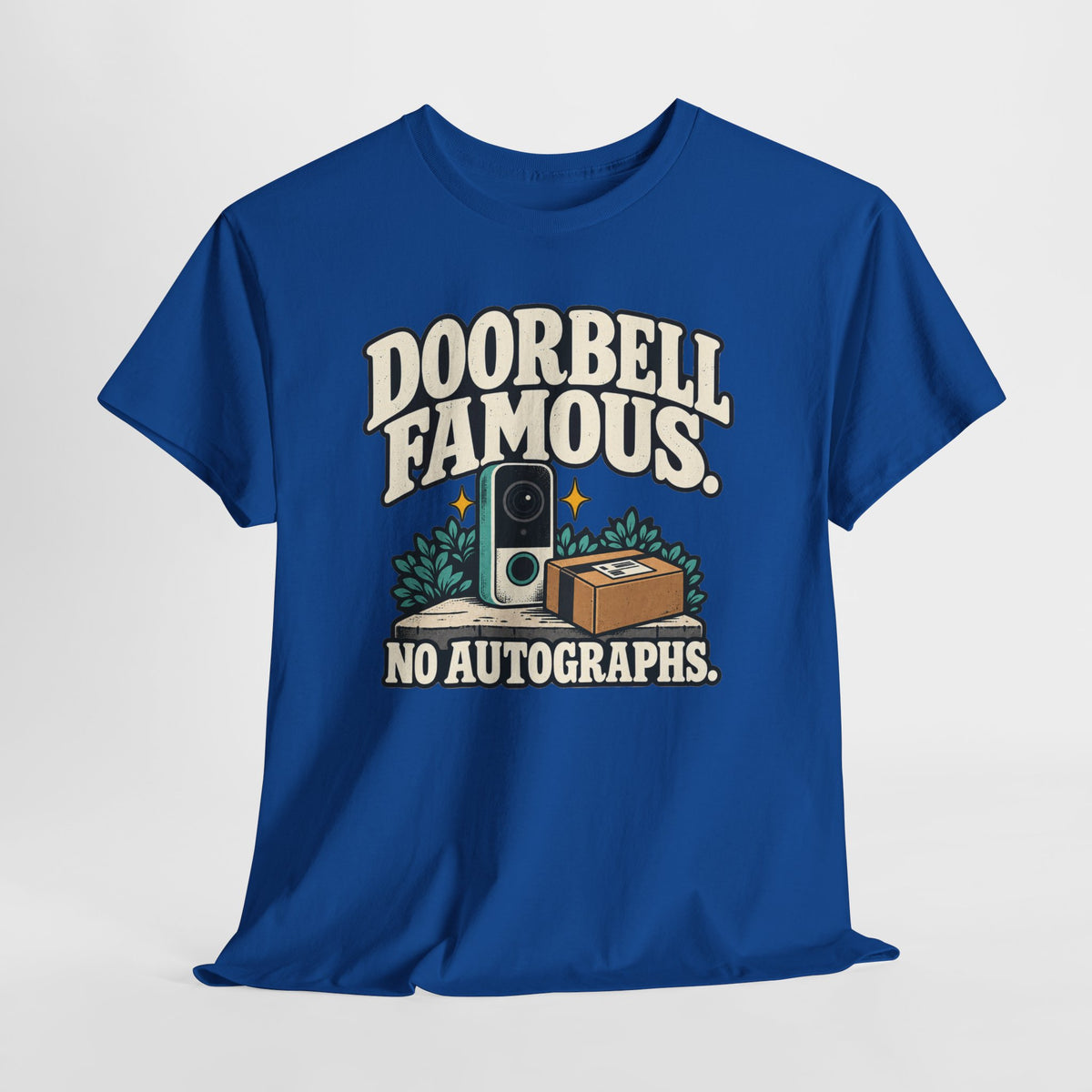 Doorbell Famous No Autographs Delivery Driver Shirt – Open District graphic T-shirt