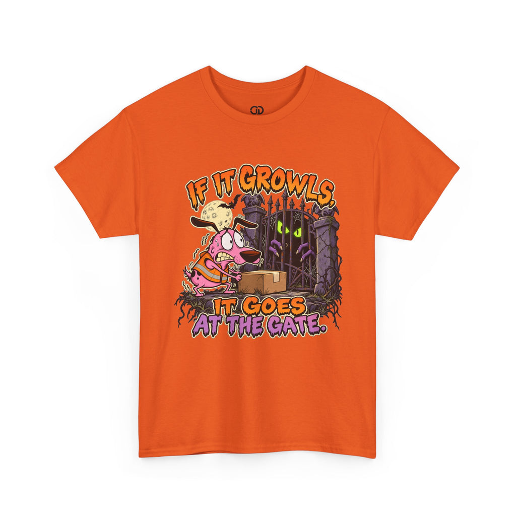 If It Growls, It Goes at the Gate Funny Delivery Driver Tee