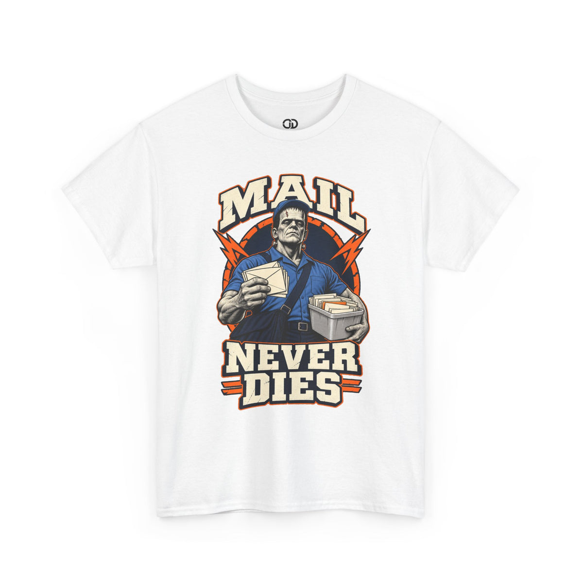 Mail Never Dies Tee | Vintage Mail Carrier Illustration, Postal Worker Shirt