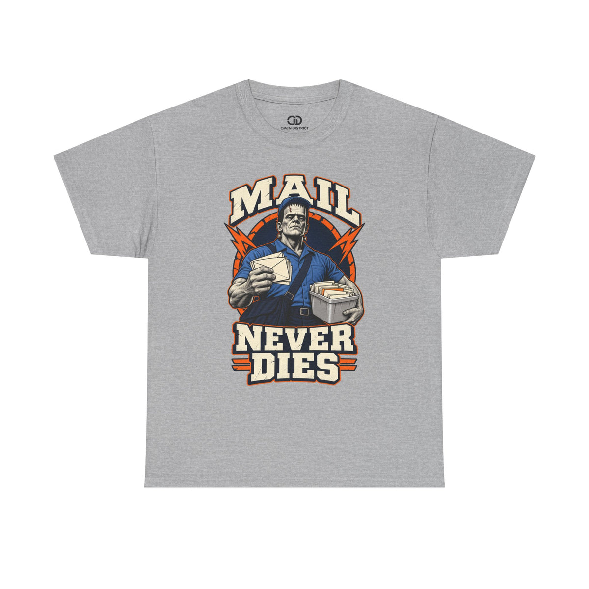 Mail Never Dies Tee | Vintage Mail Carrier Illustration, Postal Worker Shirt