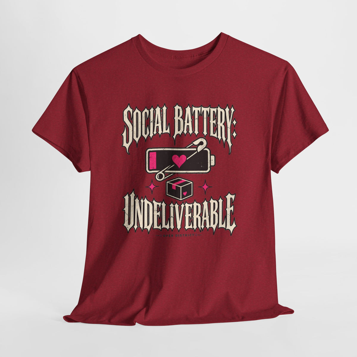 Social Battery Undeliverable – Funny Delivery Driver Shirt