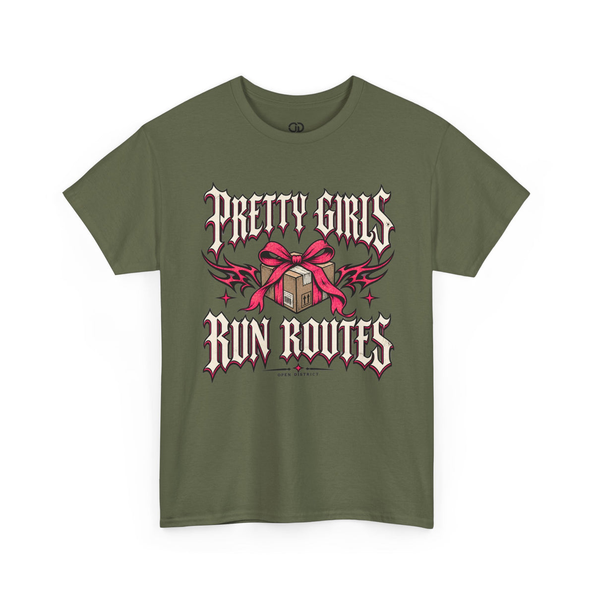 Pretty Girls Run Routes – Women’s Delivery Driver Shirt by Open District