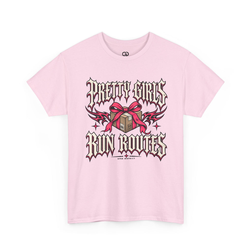 Pretty Girls Run Routes – Women’s Delivery Driver Shirt by Open District