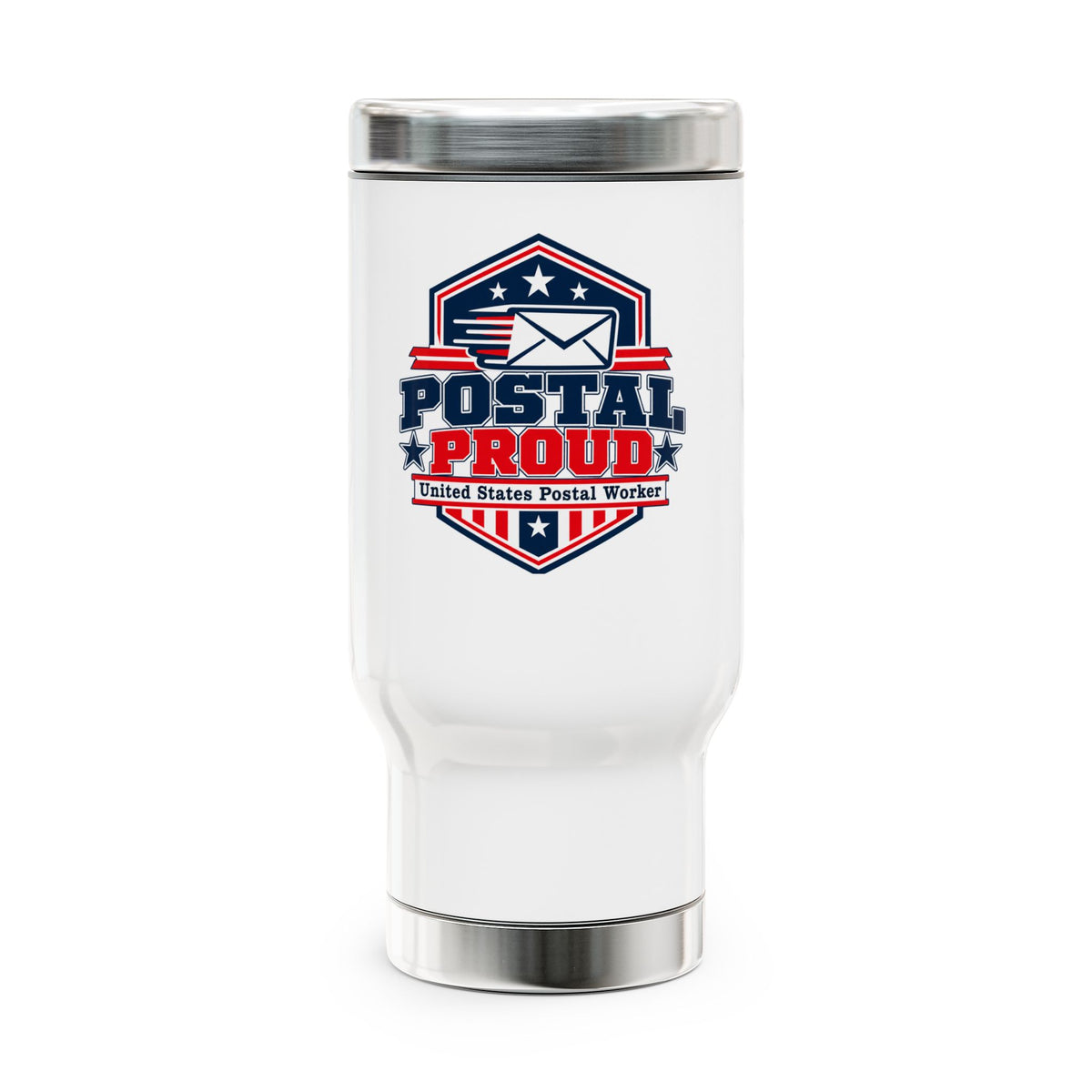 Postal Proud 14oz Travel Mug | Postal Worker & Mail Carrier Gift