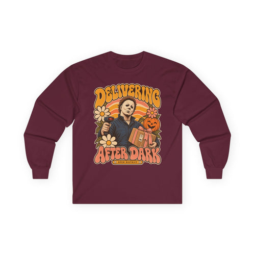 Delivering After Dark – Halloween Delivery Driver Long Sleeve Shirt