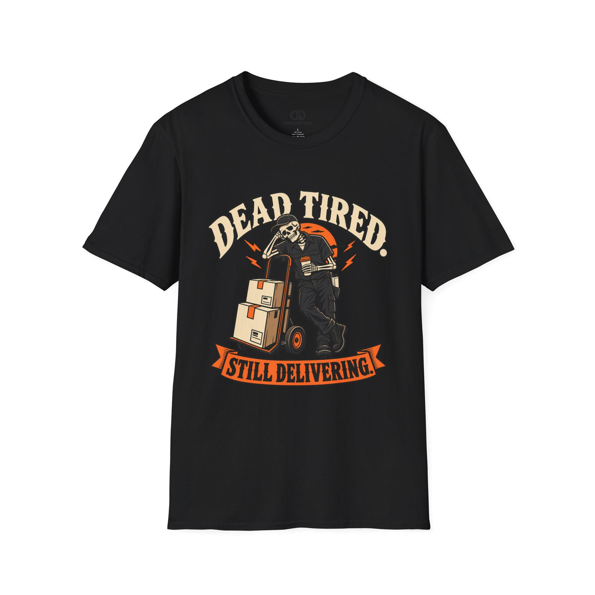 Dead Tired Still Delivering Shirt, Funny Halloween Delivery Driver Tee, Mail Carrier Gift, Spooky Postal Worker T-Shirt