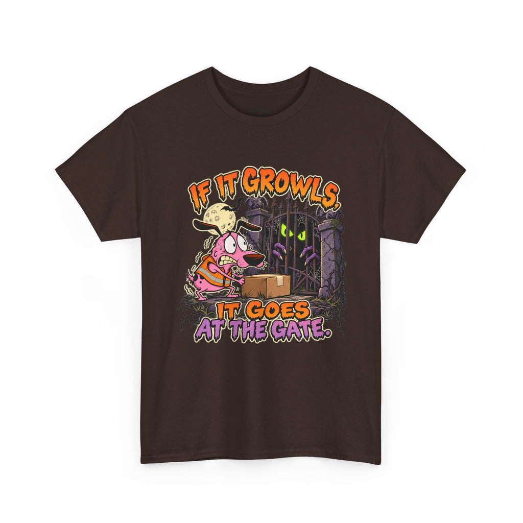 If It Growls, It Goes at the Gate Funny Delivery Driver Tee