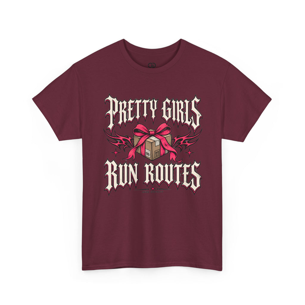 Pretty Girls Run Routes – Women’s Delivery Driver Shirt by Open District