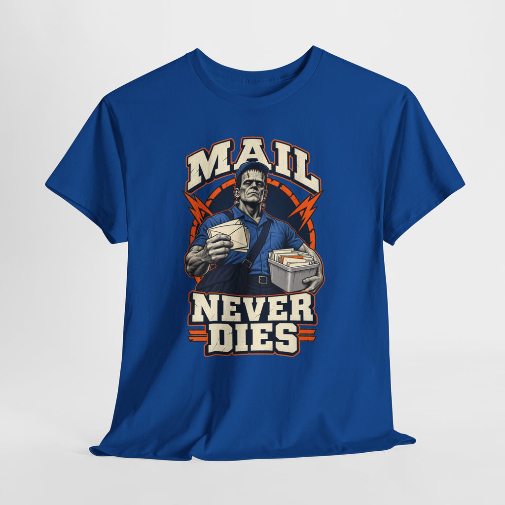 Mail Never Dies Tee | Vintage Mail Carrier Illustration, Postal Worker Shirt