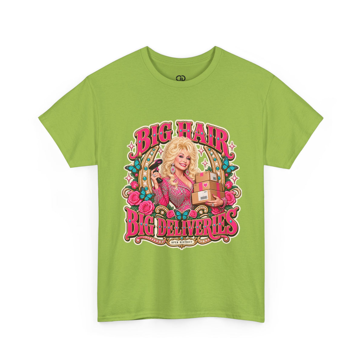 "Big Hair, Big Deliveries" Dolly-Inspired Graphic Tee