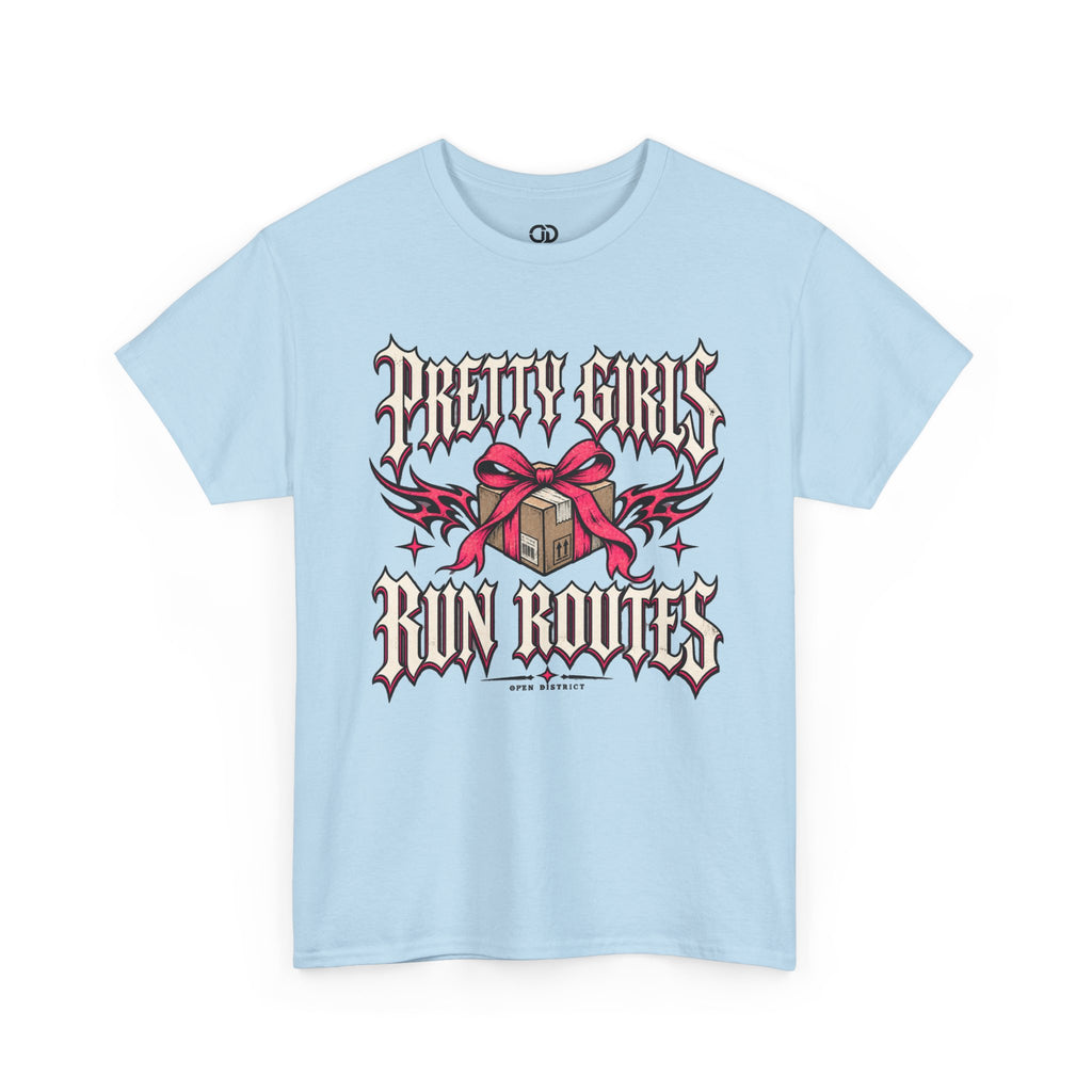 Pretty Girls Run Routes – Women’s Delivery Driver Shirt by Open District