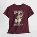 Haunting Your Doorstep Ghost Delivery Driver Halloween Tee – Open District graphic T-shirt