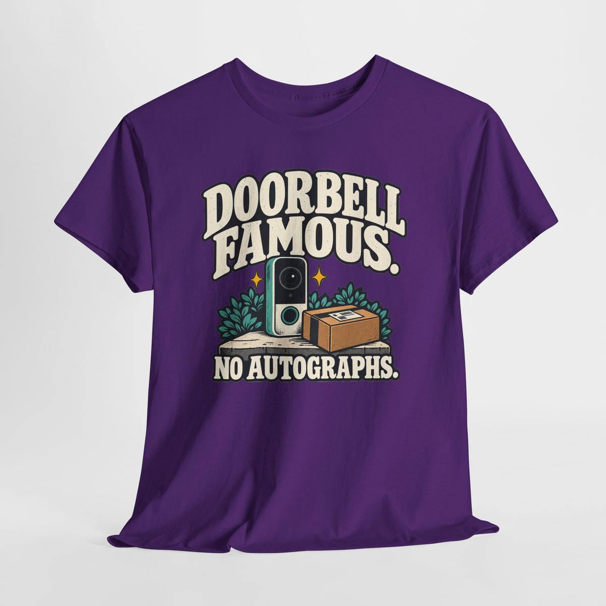 Doorbell Famous No Autographs Delivery Driver Shirt – Open District graphic T-shirt