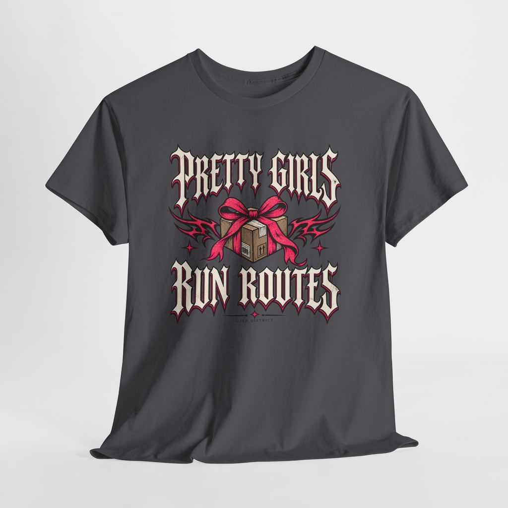 Pretty Girls Run Routes – Women’s Delivery Driver Shirt by Open District