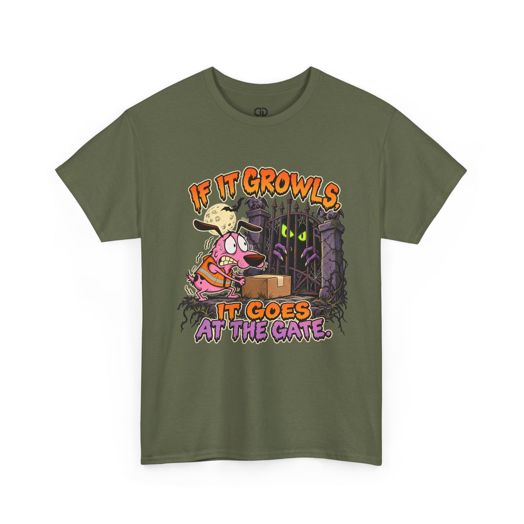 If It Growls, It Goes at the Gate Funny Delivery Driver Tee