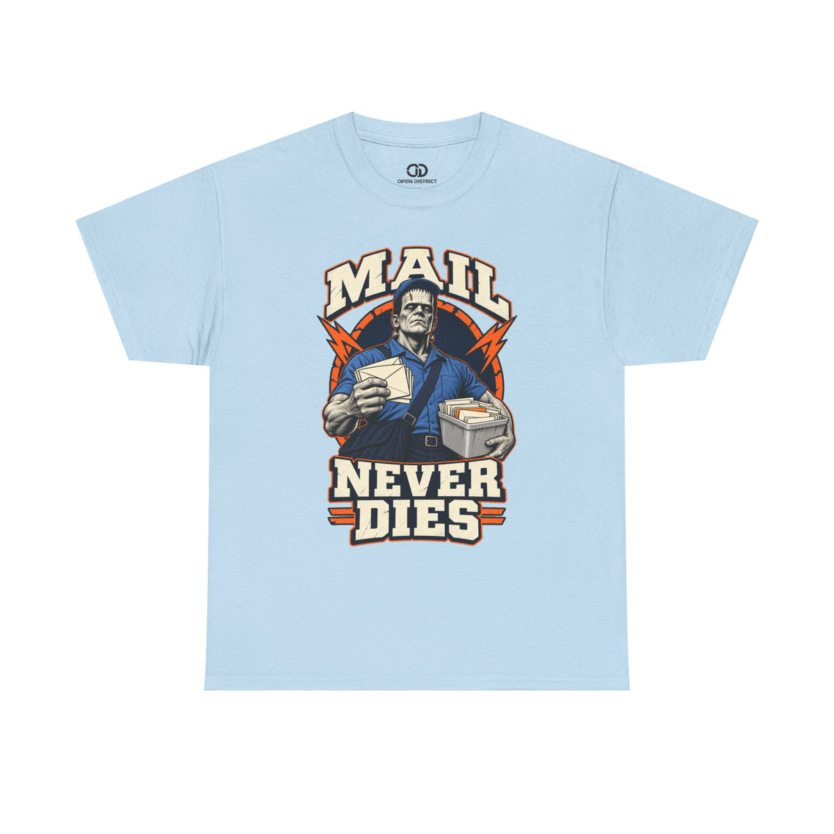 Mail Never Dies Tee | Vintage Mail Carrier Illustration, Postal Worker Shirt