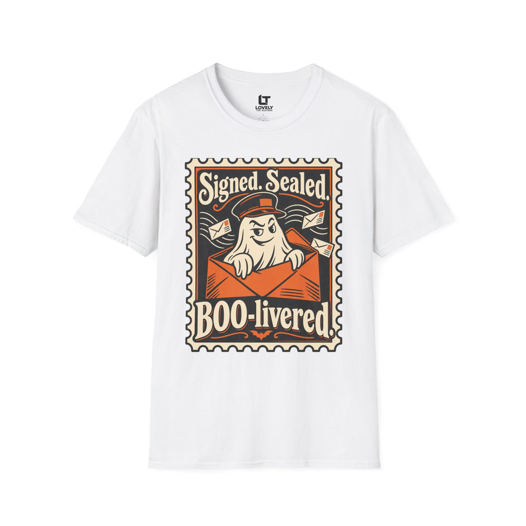 Halloween Postal Worker Shirt, Signed Sealed BOO-livered, Ghost Mail Carrier Tee