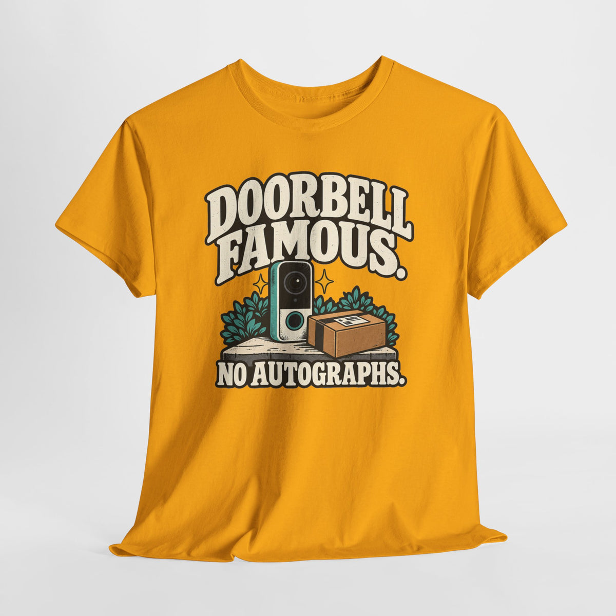 Doorbell Famous No Autographs Delivery Driver Shirt – Open District graphic T-shirt