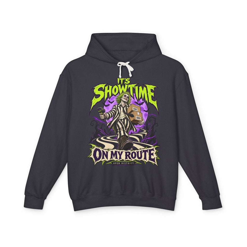It’s Showtime on My Route – Beetlejuice-Inspired Hoodie