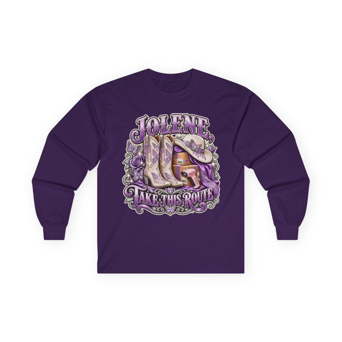 Jolene Take the Route Long Sleeve Tee – Delivery Driver Shirt