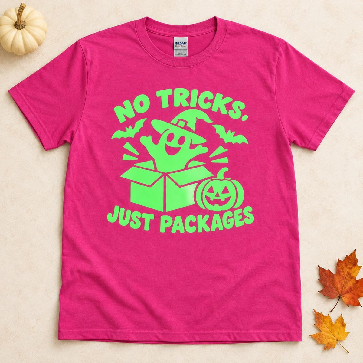 No Tricks Just Packages Pink Ghost Shirt